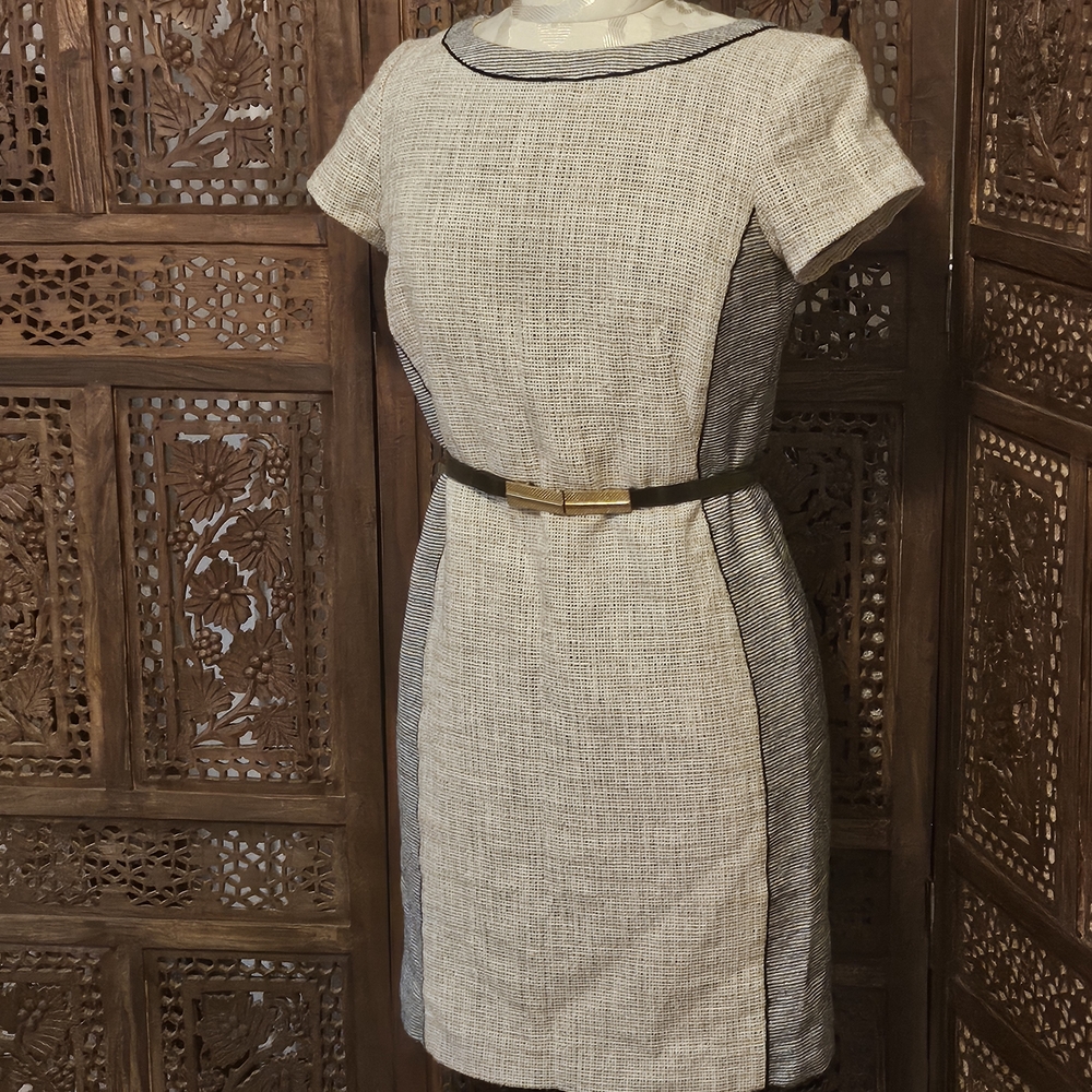 Ann Taylor Beige and Black Mini Dress